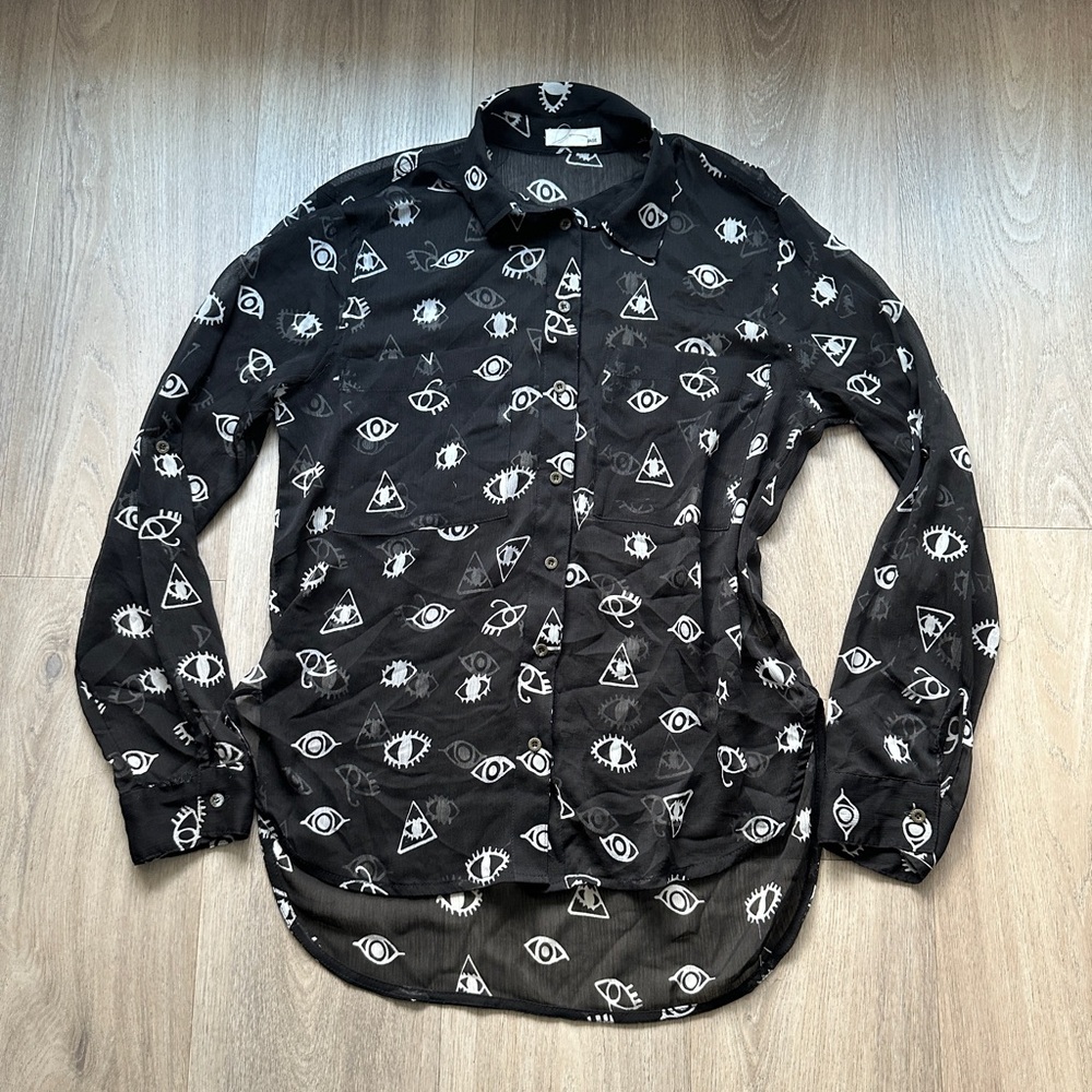 Garage see through blouse size small